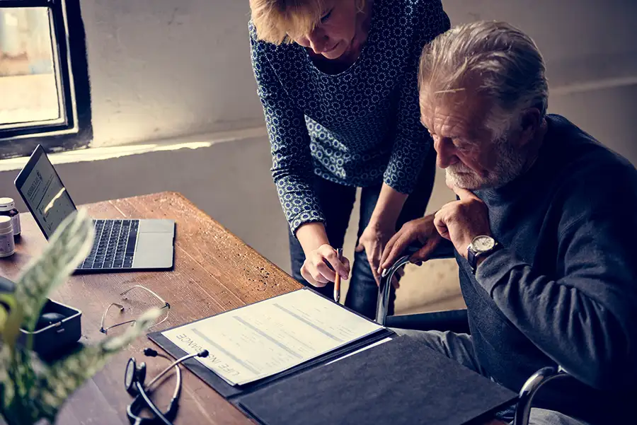older couple doing research to decide on the right Medicare Advantage plan for them - Collinsville, IL St. Louis Metro East