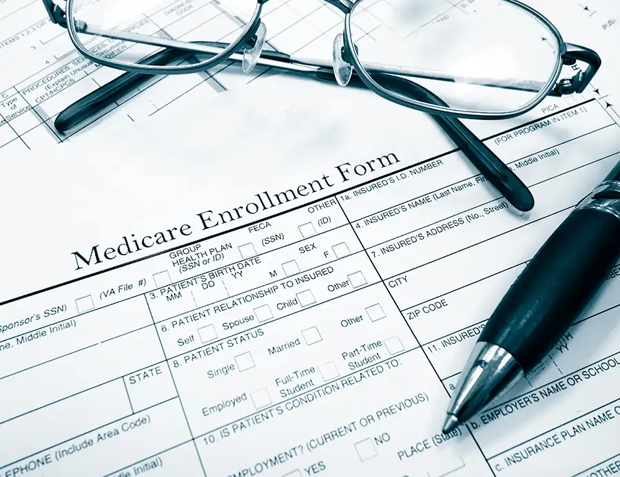 Medicare enrollment form example up close - Edwardsville, IL - St. Louis Metro East